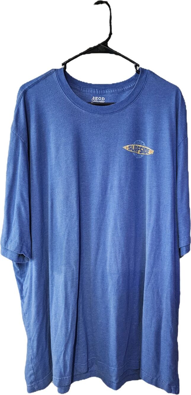 IZOD Saltwater T-Shirt,  Surfside, Dogs-n-Beer  Blue 3XL
